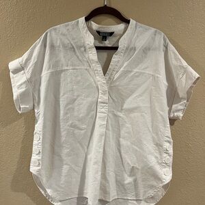 Nicole Miller White Blouse with Button Details